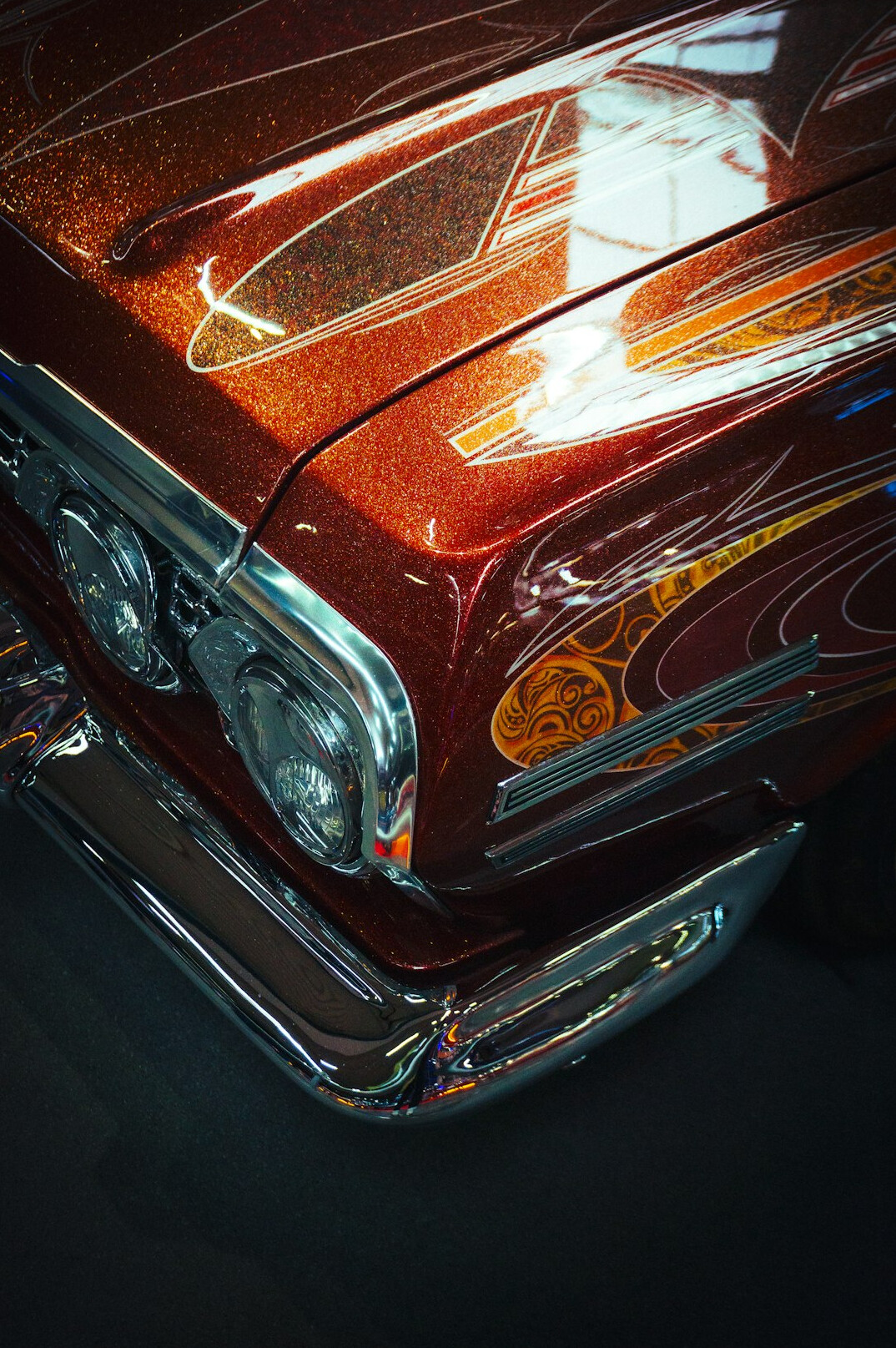 Glossy sports car with a flawless paint finish